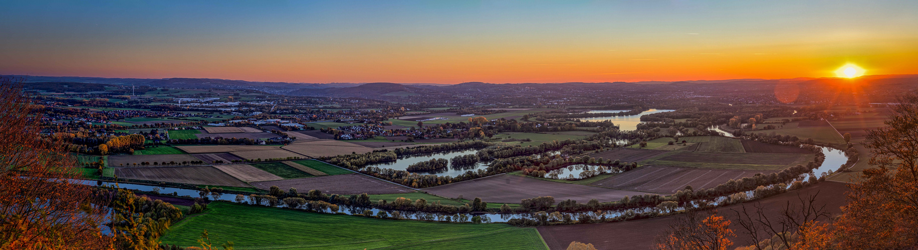 Nicht eine Rhein- oder Mosel-, sondern die Weserschleife in der Nähe der Porta Westfalica