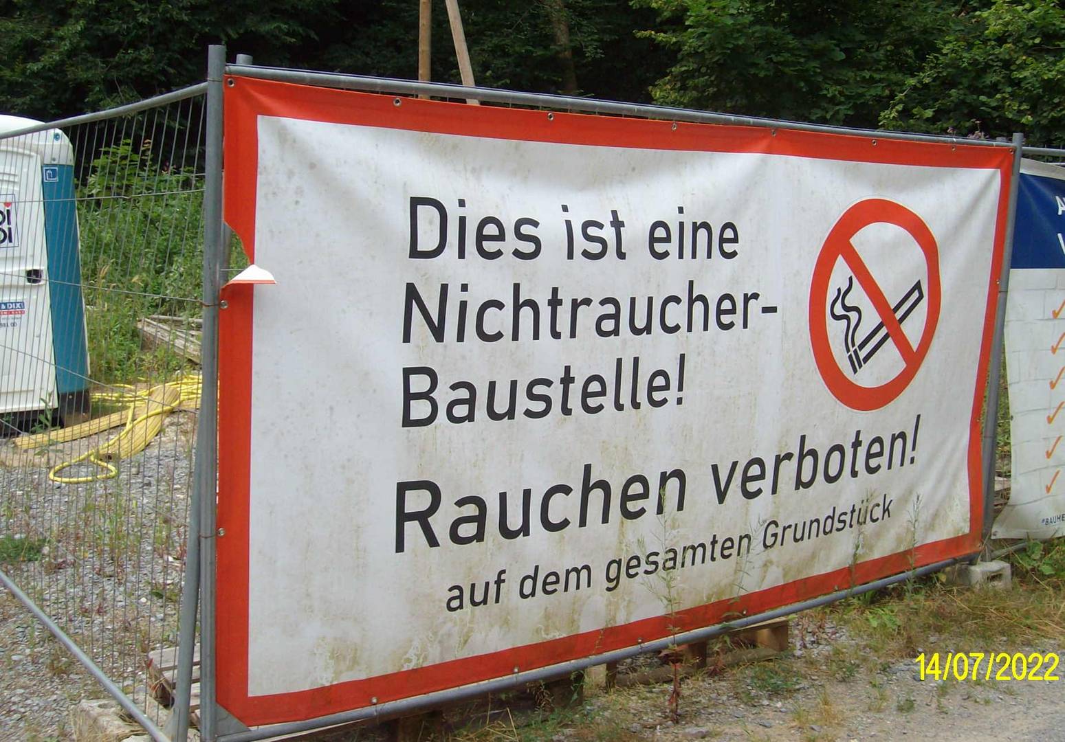 Nichtraucherbaustelle