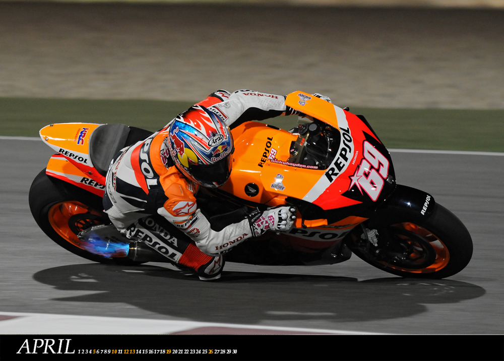 Nicky Hayden brennt