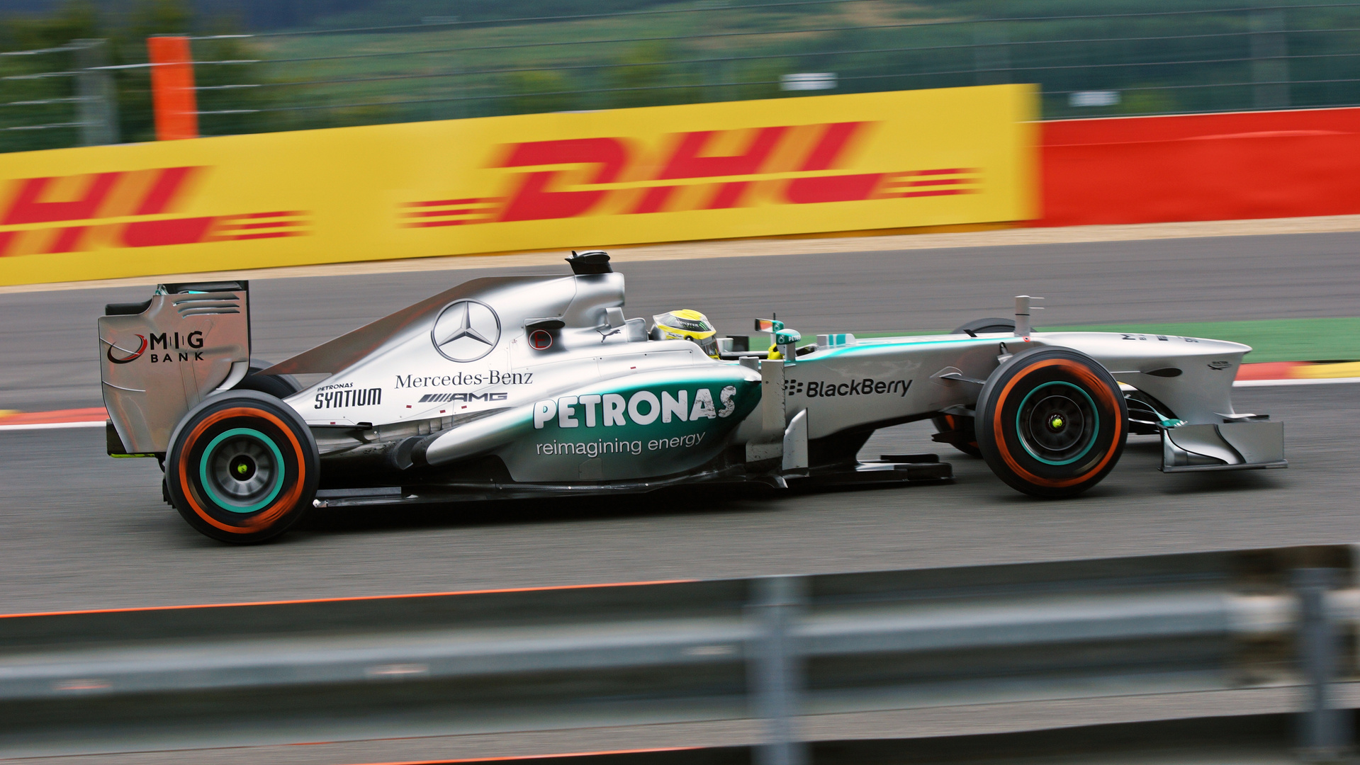 Nico Rosberg im Silberpfeil Spa 2013