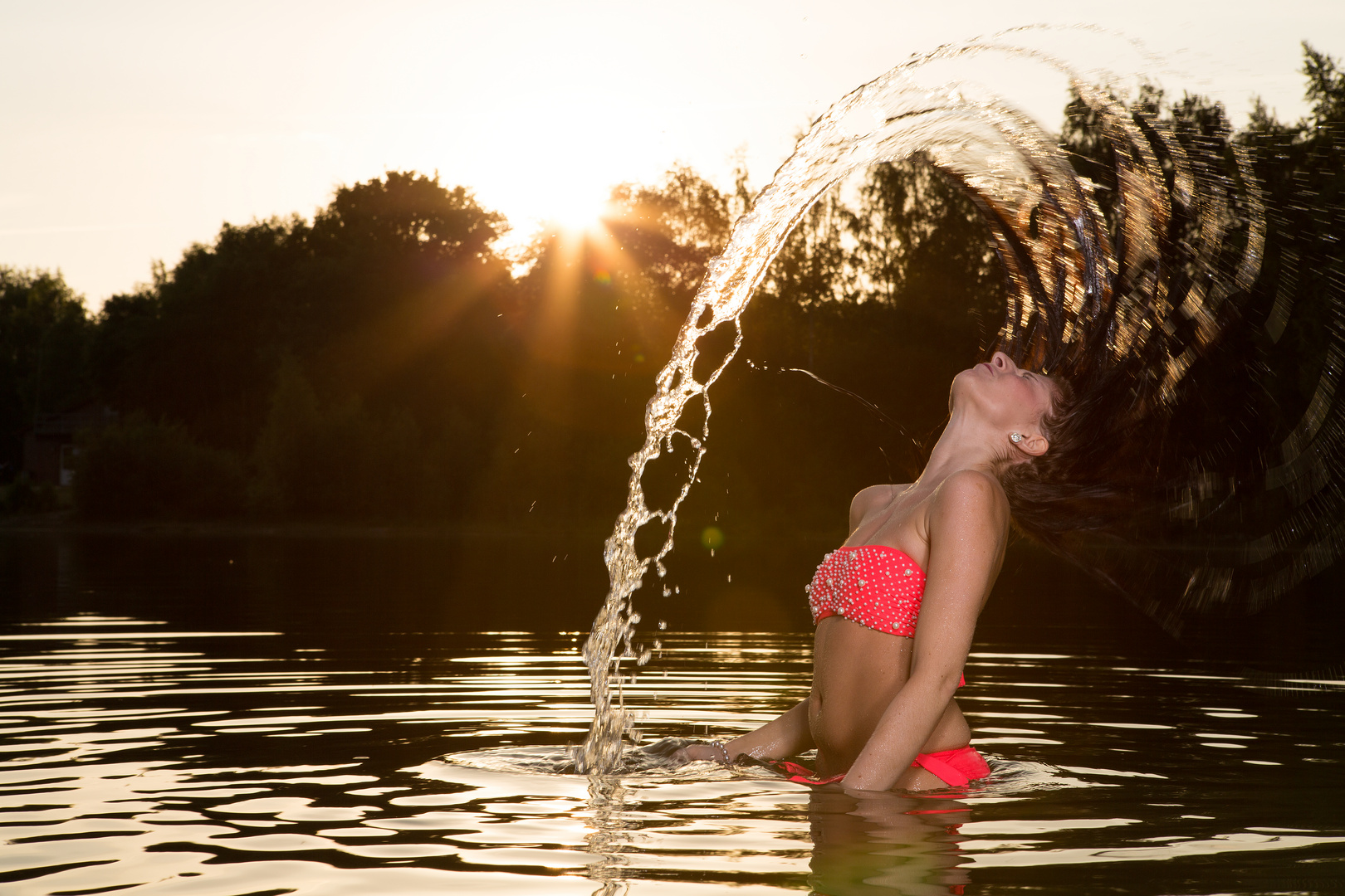 Nicole im Wasser...