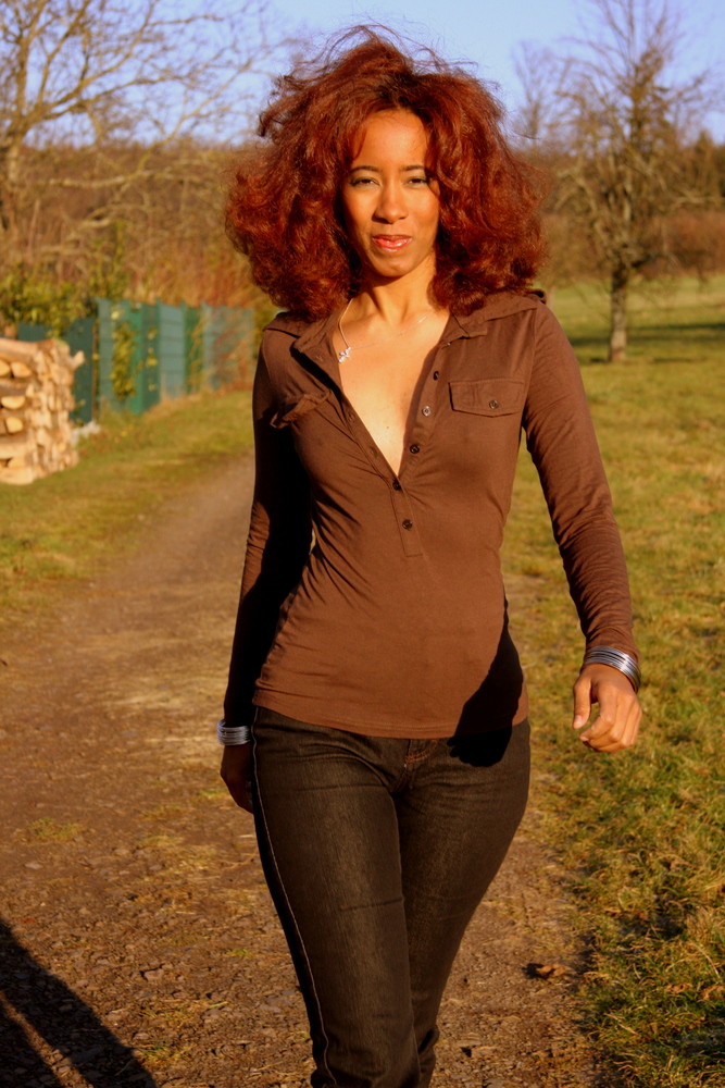 Nidia Ortiz walking