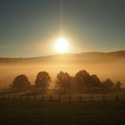 Niebla gallega al amanecer