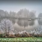 Niederblockland im Nebel und Frost