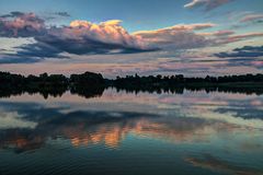 Niederer Großteich Bärnsdorf/Moritzburg, abends