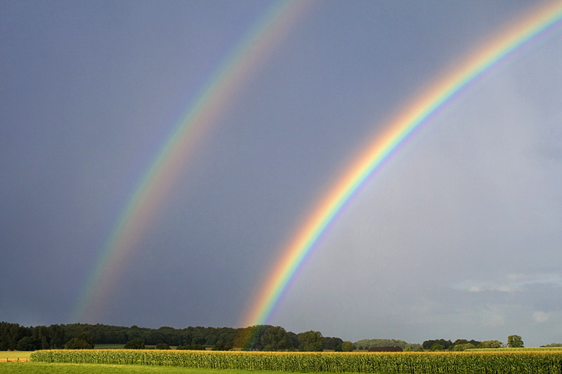 Niederrhein - Regenbogen über der Sonsbecker Schweiz