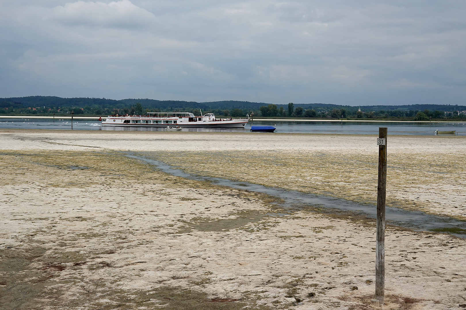 niedriger Wasserstand..