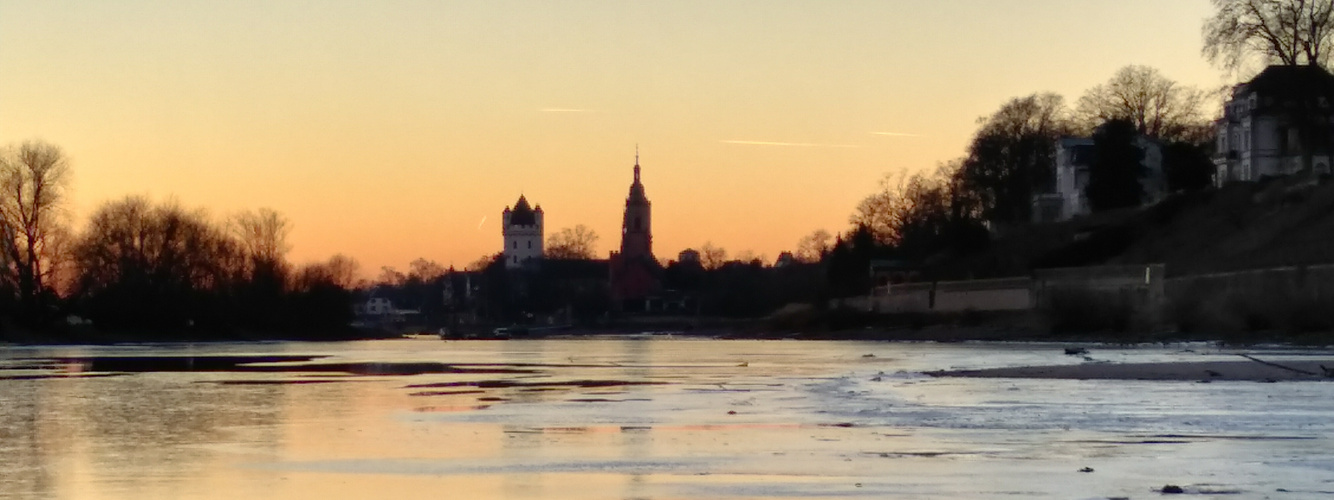 Niedrigwassee am Rhein