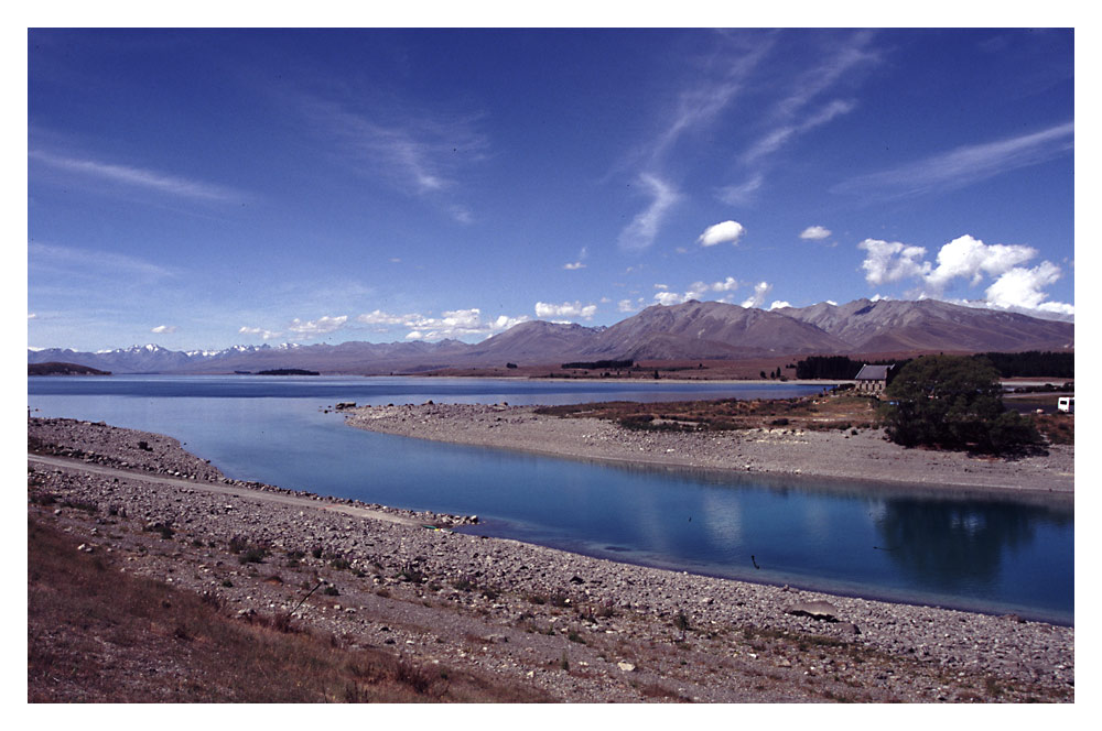 Niedrigwasser am Lake Tekapo