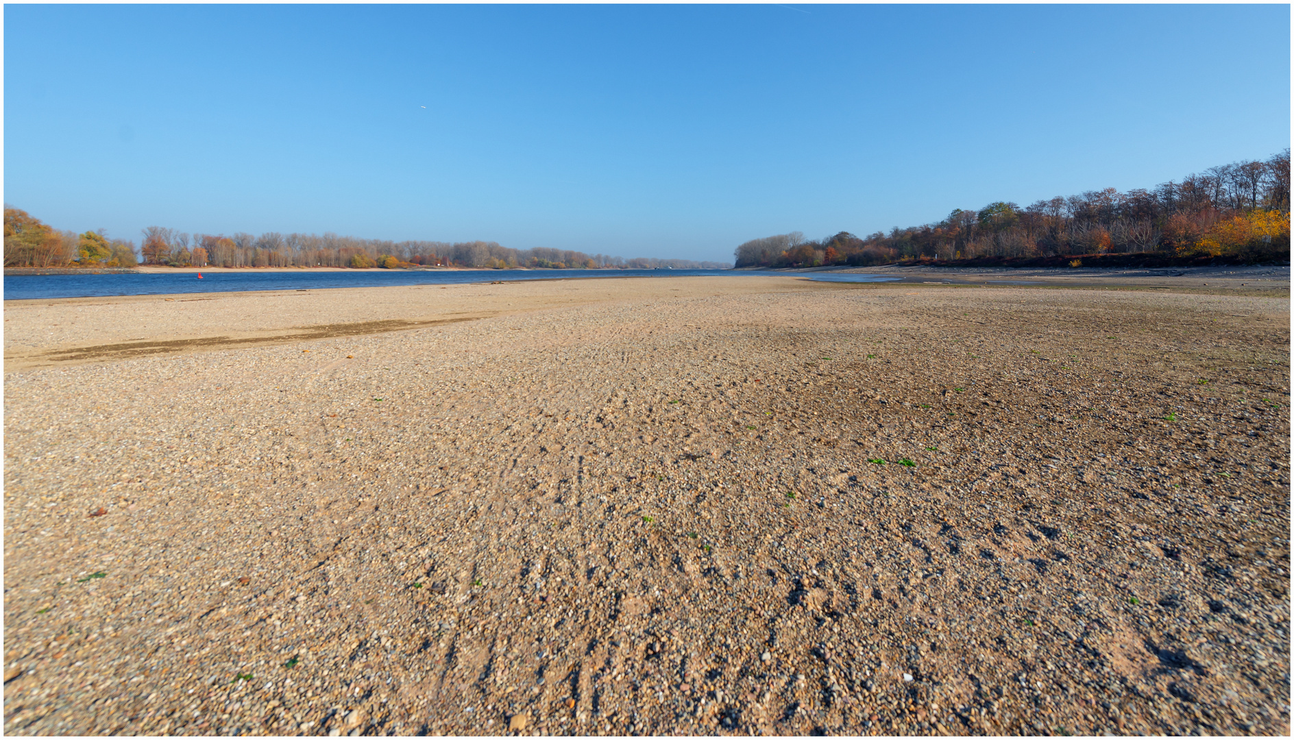 Niedrigwasser am Rhein