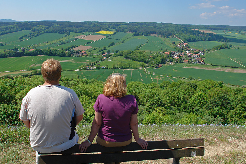 Nienhagen-Moringen, Blick von der Sohnrey-Hütte