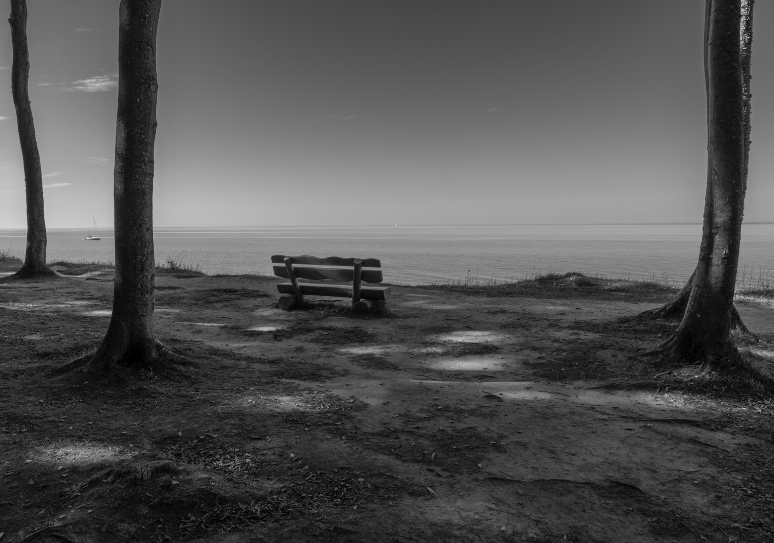 Nienhagen Ostseeblick in s/w