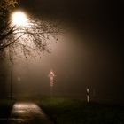 Nieselregen auf dem Weg zu Bahnhof