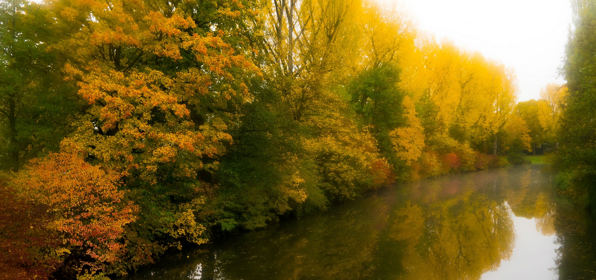 Nieselregen-Herbsttag