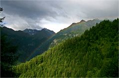 Nieselregen, Wolken und Sonnenspot