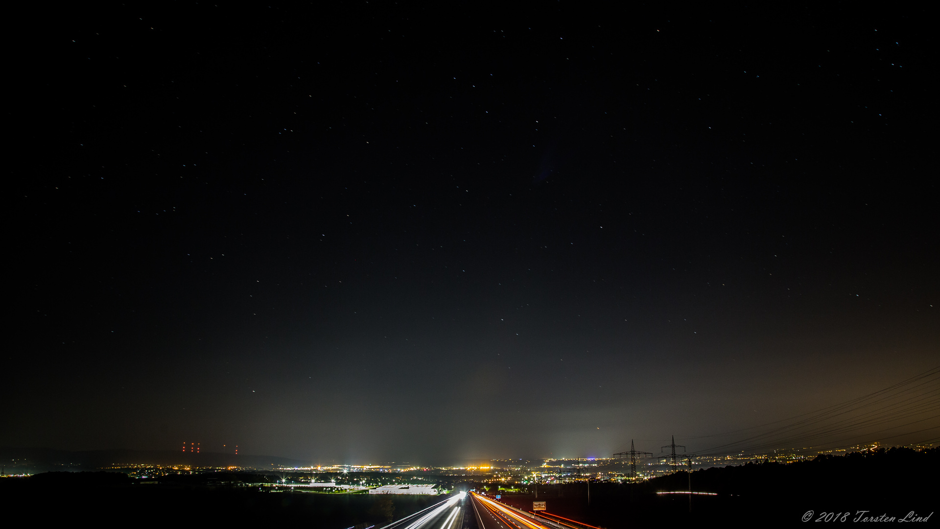 Niestetal/ Kassel bei Nacht