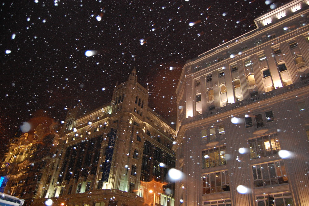 Nieva en Madrid