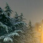 Nieve desde el balcon de casa