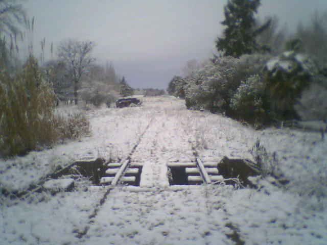 Nieve en las vias