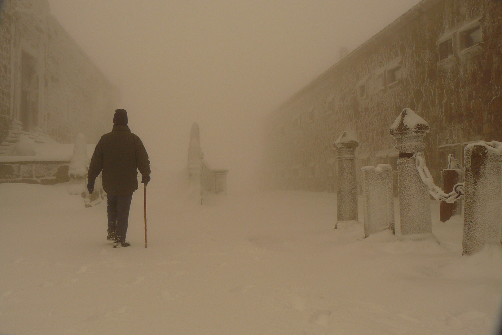 nieve y niebla