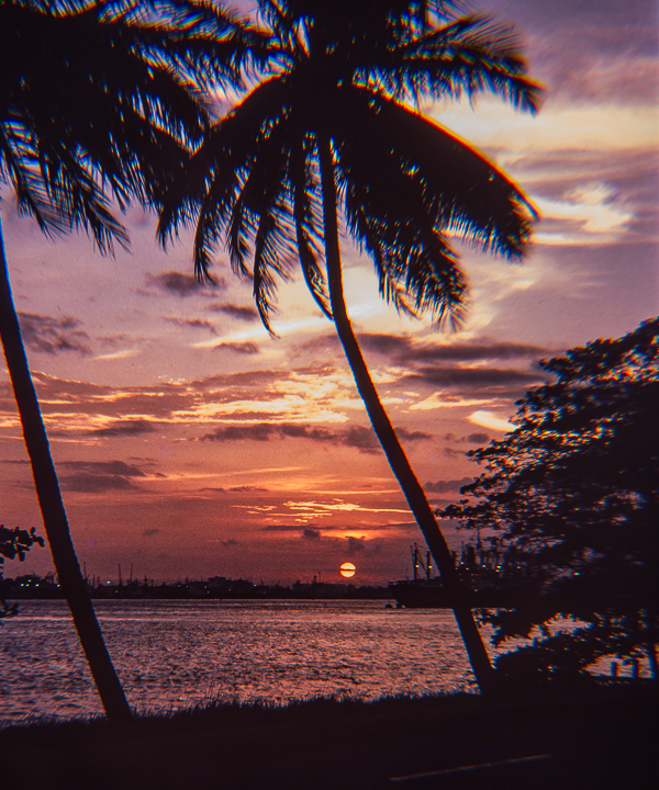 Nigeria mit duplizierten Dias, Lagos am Strand