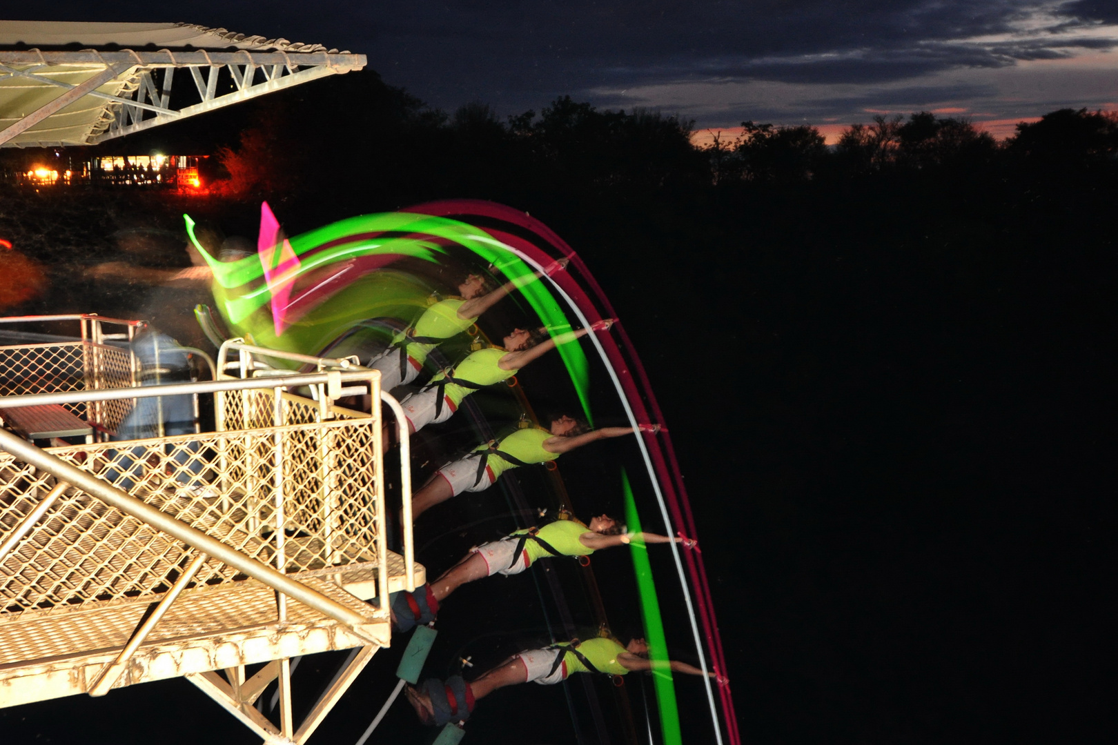 Night Bungee from Victoria Falls Bridge Foto & Bild africa, southern