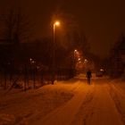 Night covered in snow