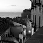 Night falls over the Gulf of Salerno. Italy, spring 2015