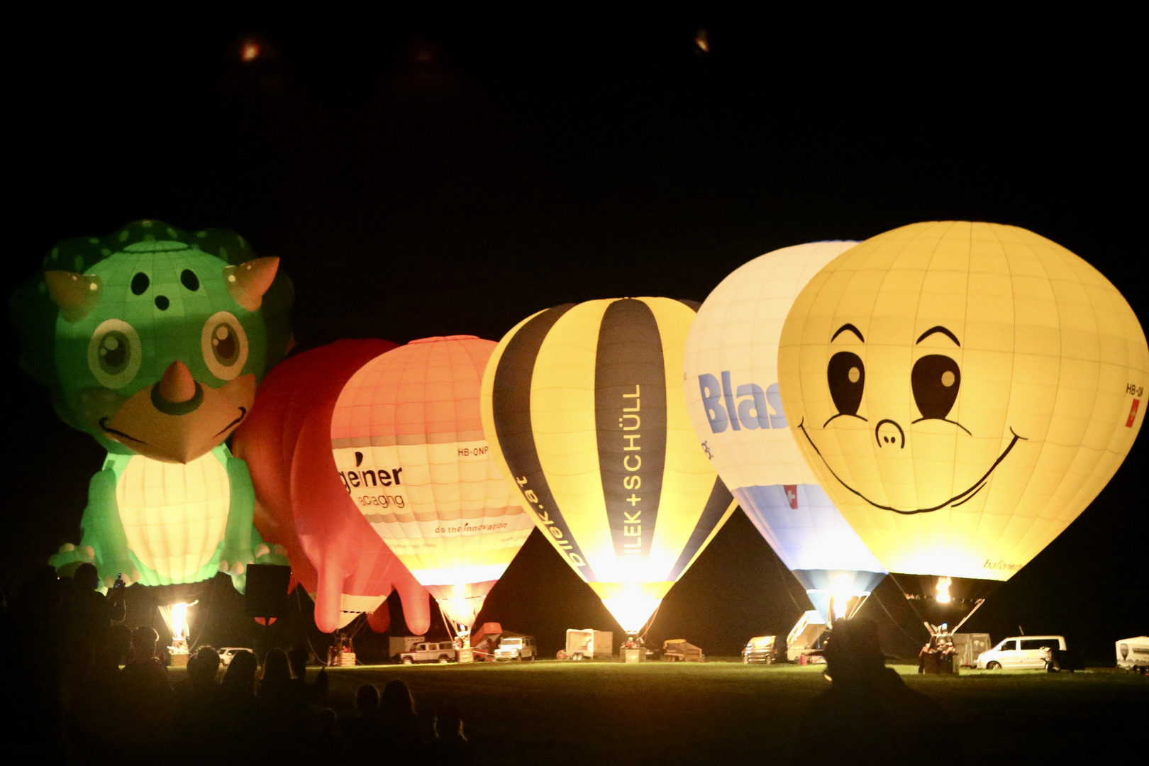 Night Glow an den Ballontagen in Widnau