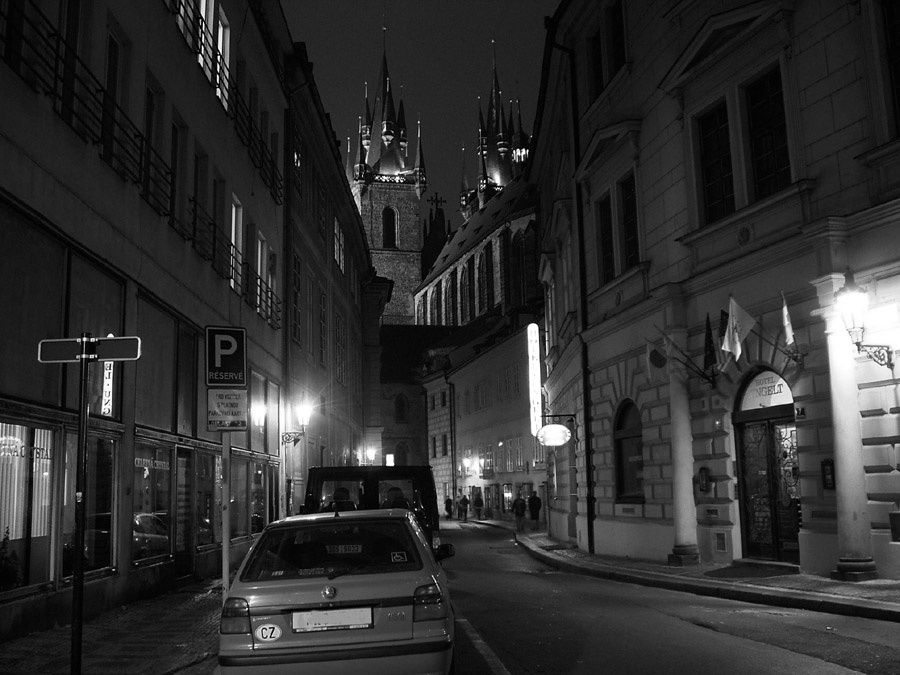 Night in Prague (B/W)