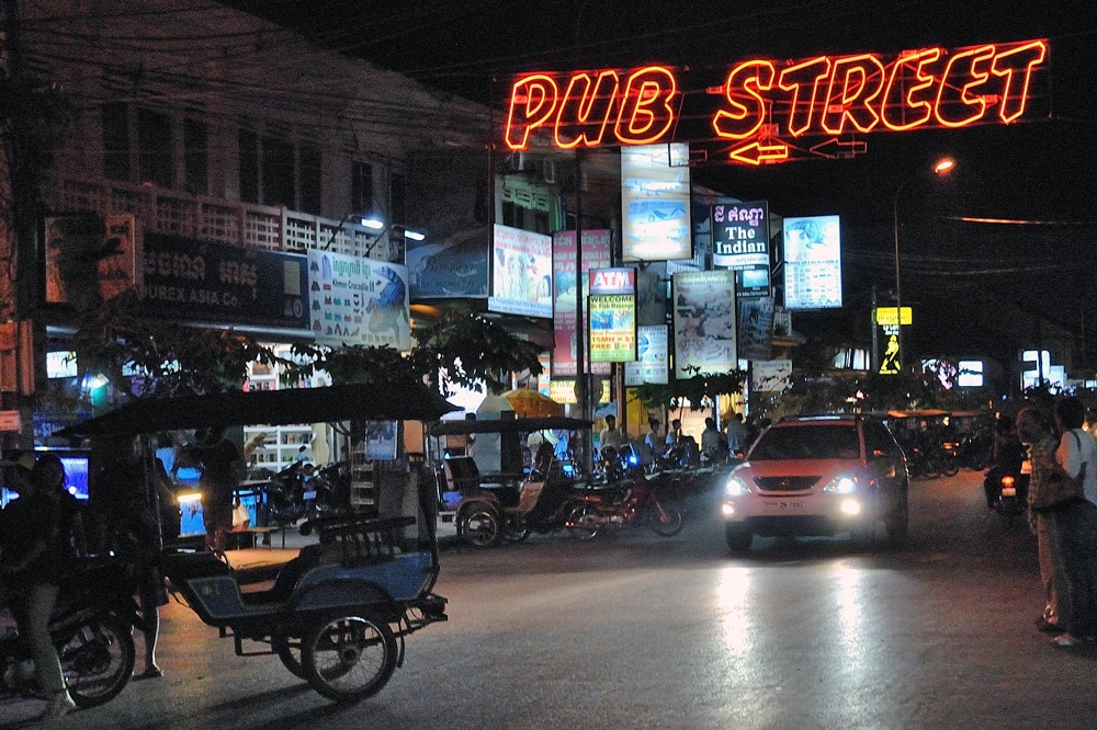 Night life in the Old Market in Siem Reap