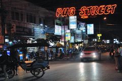 Night life in the Old Market in Siem Reap