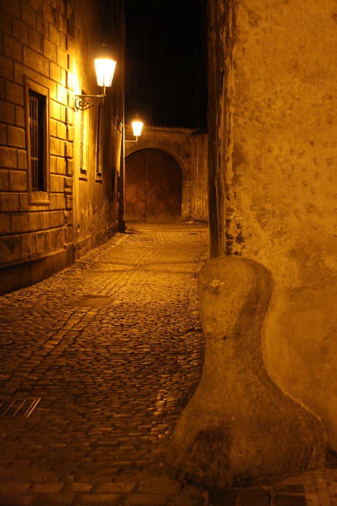 Night lights in the alley