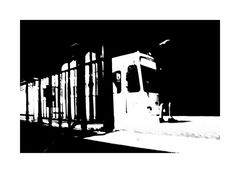 - night on earth and a woman at a tram station -