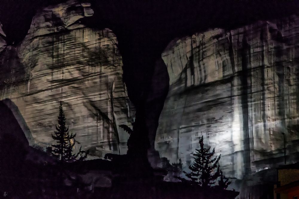 night over meteora