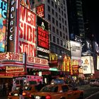 Night scene of Time square .