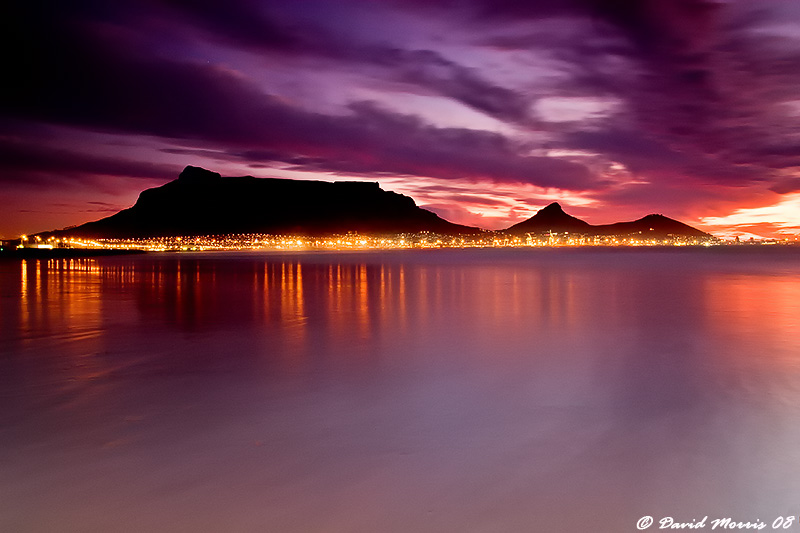 Night shot Cape Town photo & image landscape, coastal areas, nature