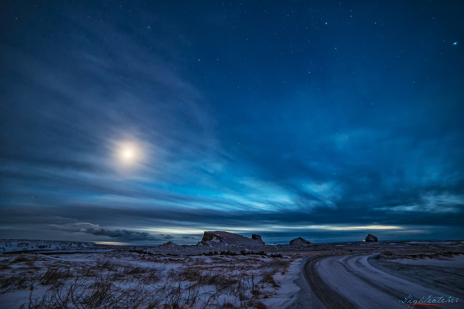 Night sky over Reykjanes peninsula