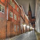 night street of Lüneburg