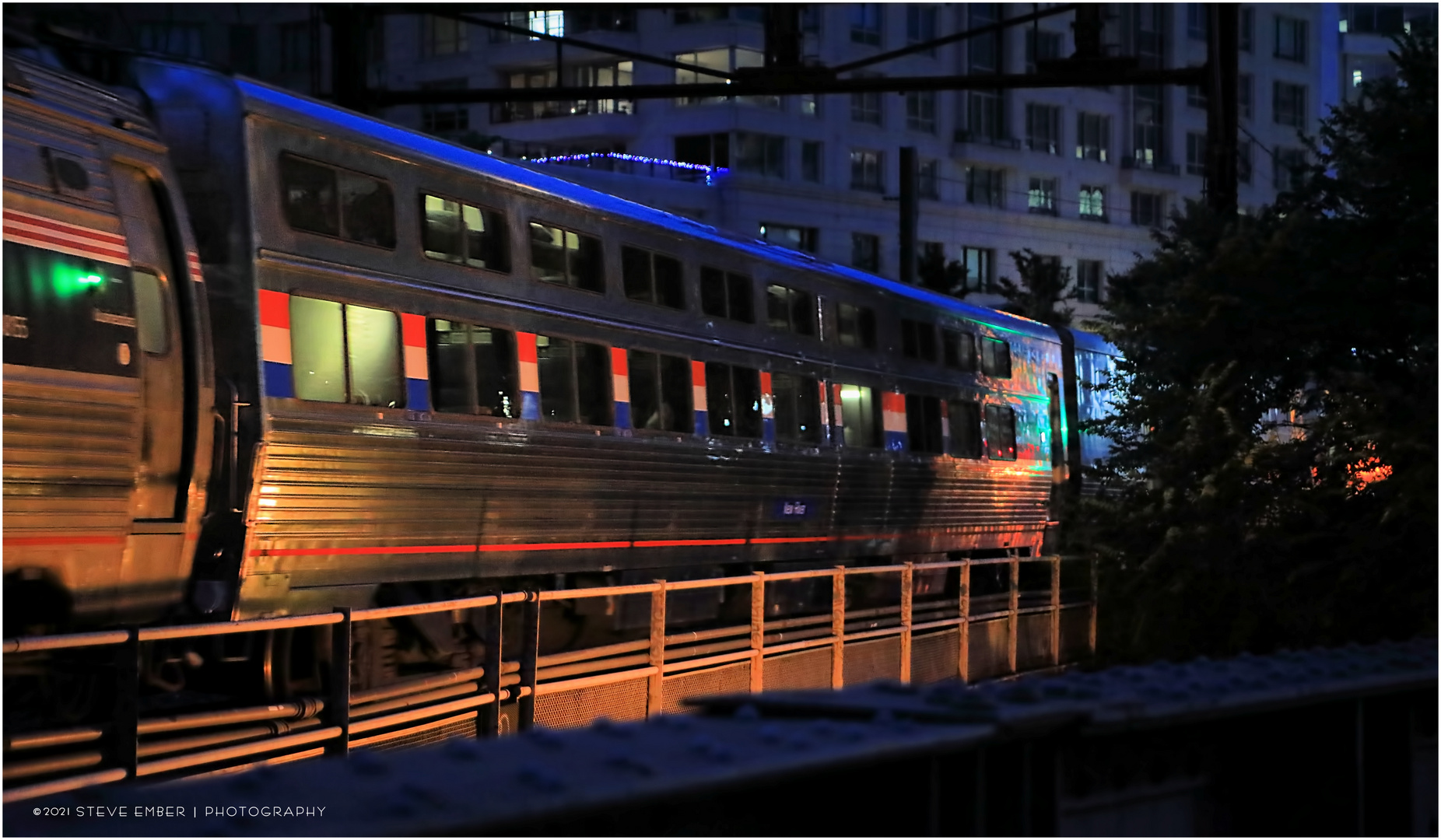 Night Trains No.8 - Northbound Amtrak "Palmetto" Entering Washington D.C.