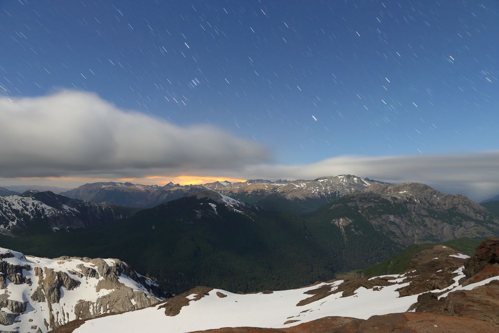 night view from the refuge Otto Meiling at Cerro Tronador - Patagonia - Argentina