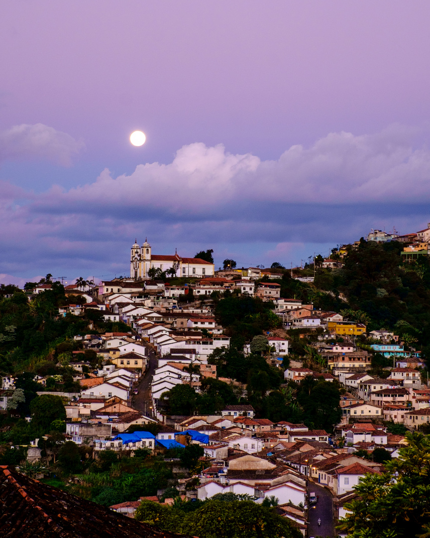 Night view of Ouro Preto, Brazil