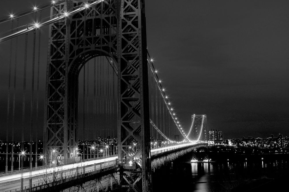 Night view of the George Washington Bridge