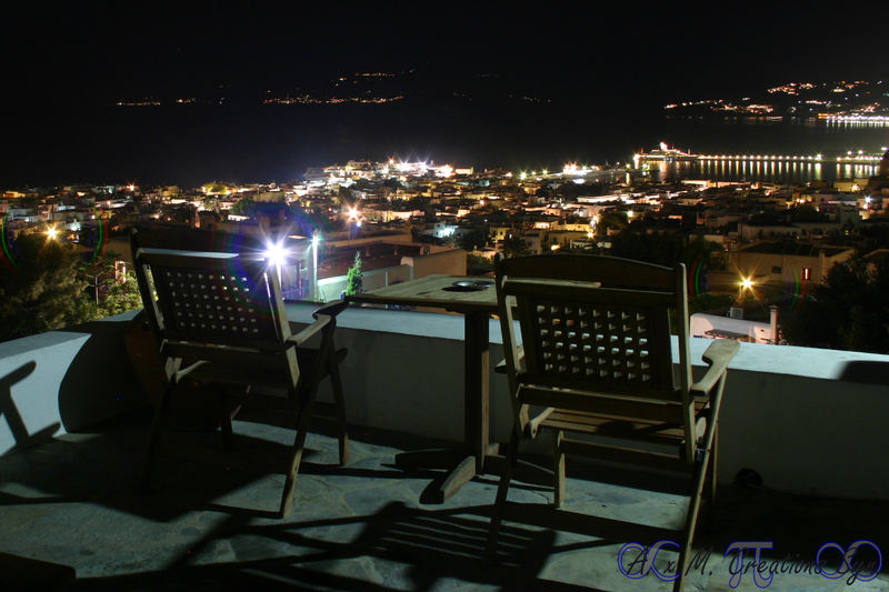 Night View Over Mykonos