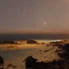 night view, sea and stars in La Réunion