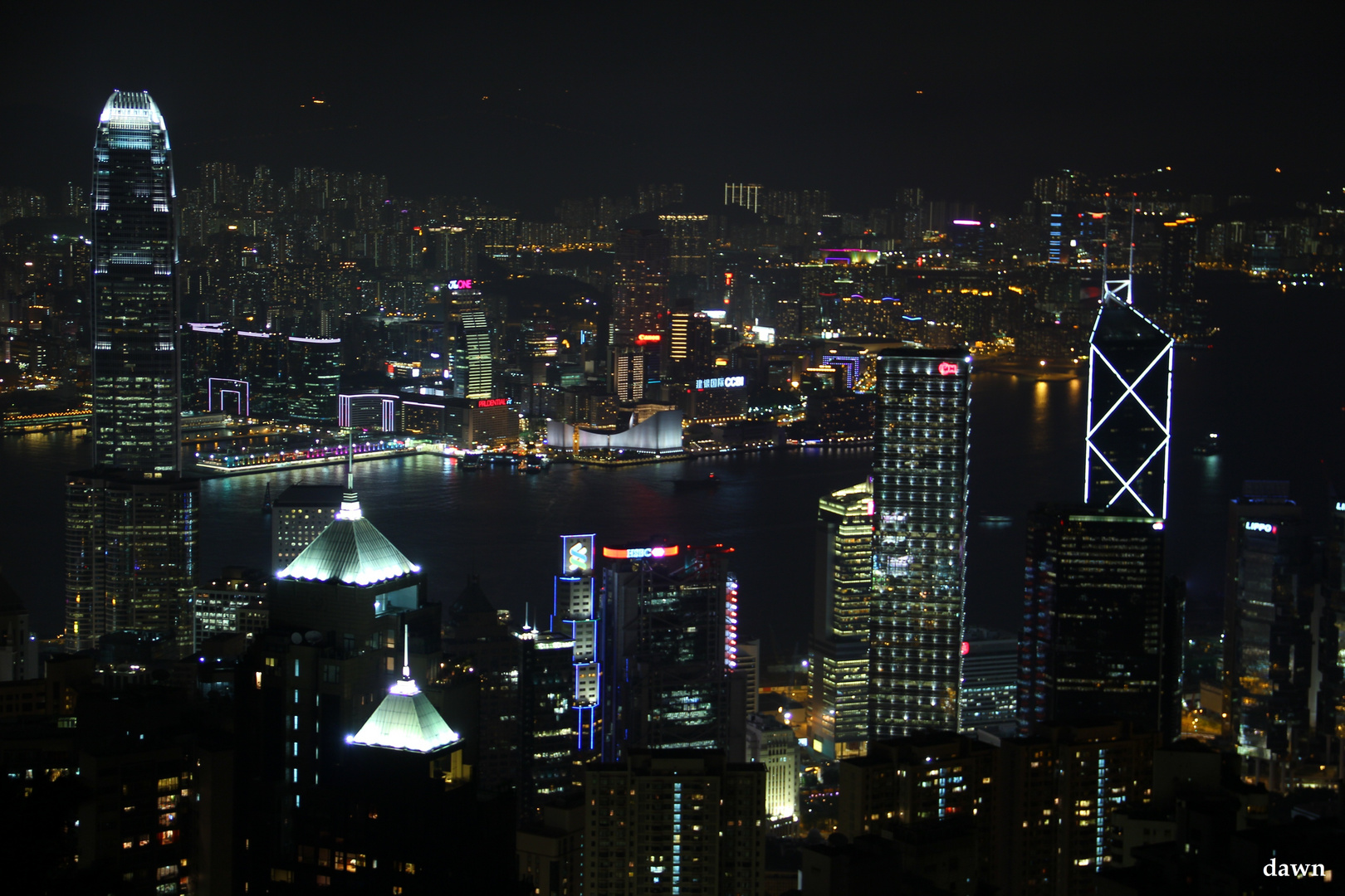 Night view through my lens-Peak at HongKong Island