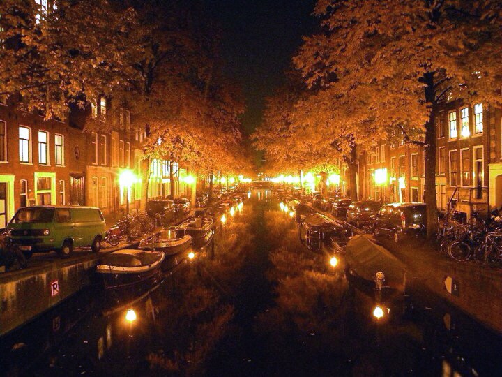 Night walk in Amsterdam