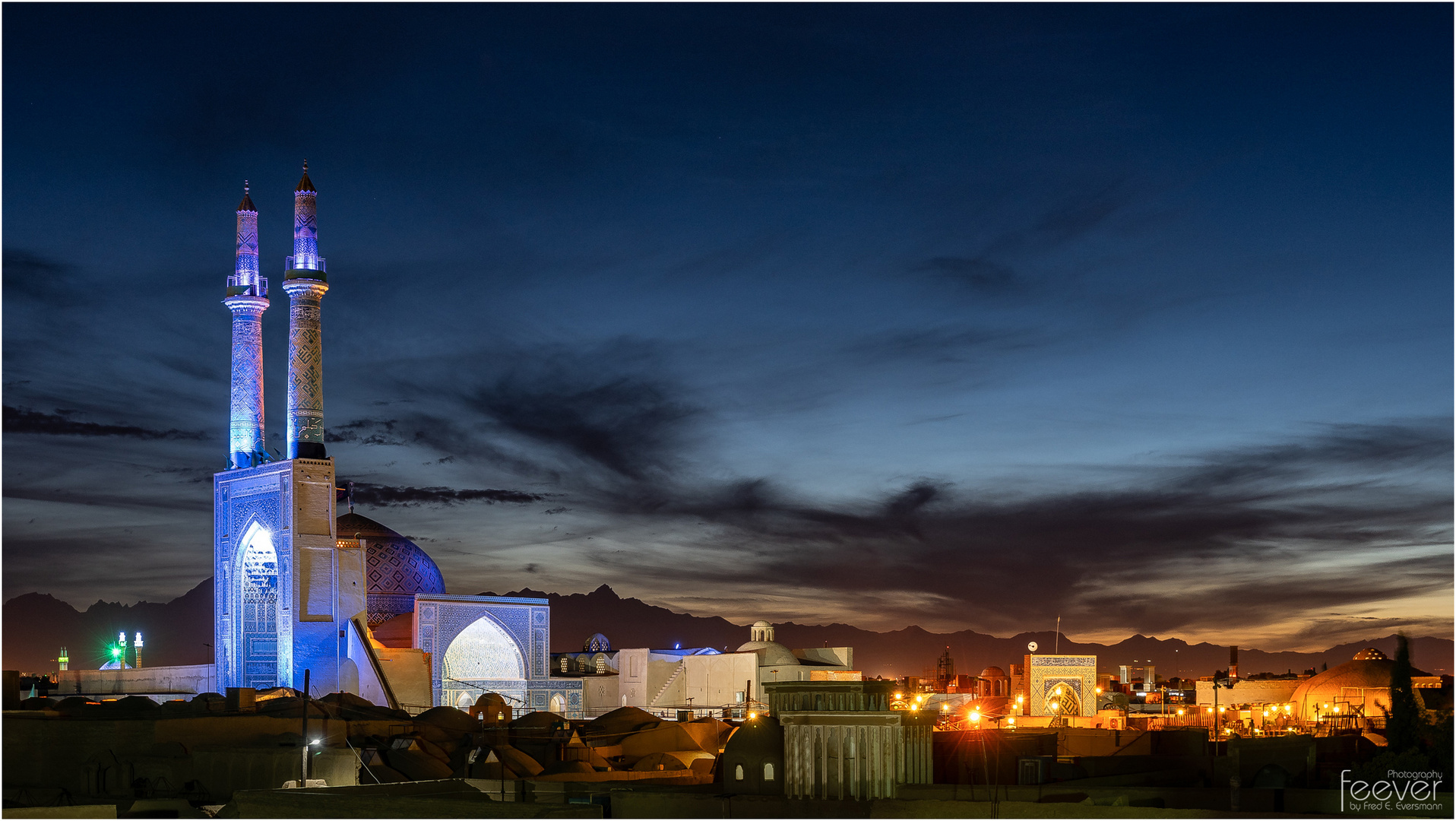 Nightfall at Yazd