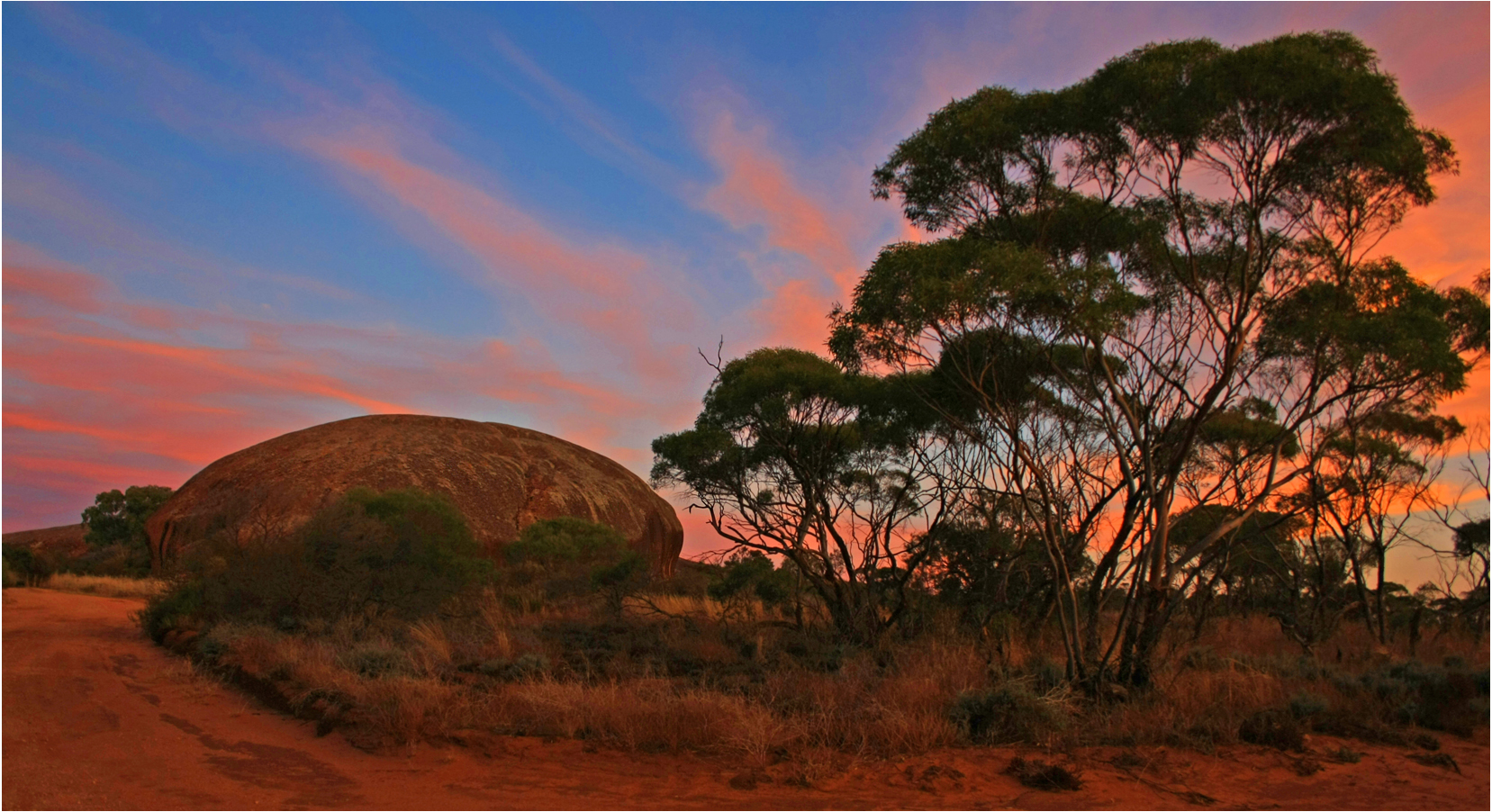 ** Nightfall over Pildappa Rock **