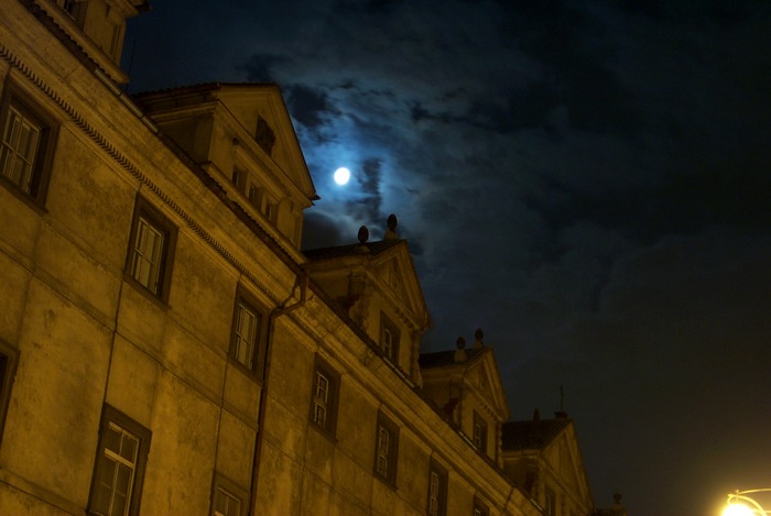 Nightime in Prague's streets